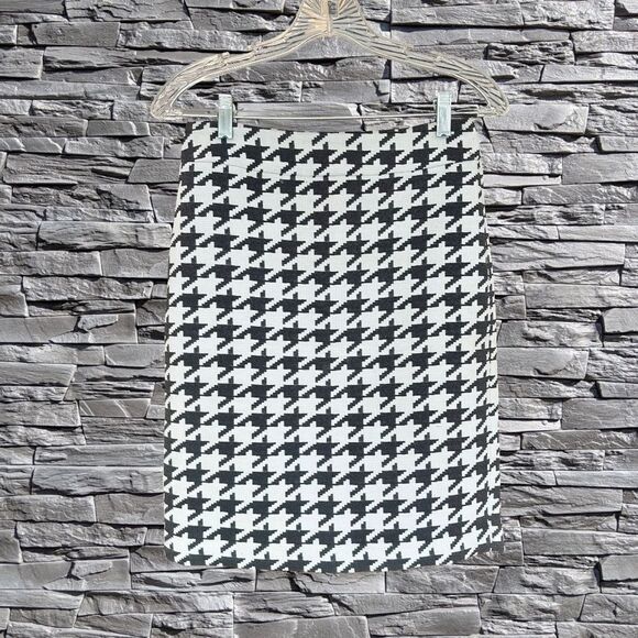 Banana Republic Pencil - Lined Skirt Pattern Black/White Size 0 - Picture 10 of 12